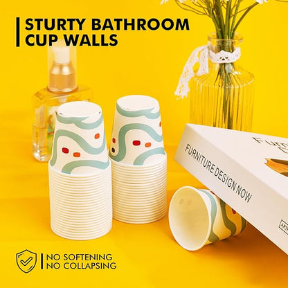 RACETOP [300 Pack] Paper Cups 3 oz, Bathroom Cups 3 oz, Disposable Bathroom Paper Cups, Small Mouthwash Cups, Ideal for Party, Travel