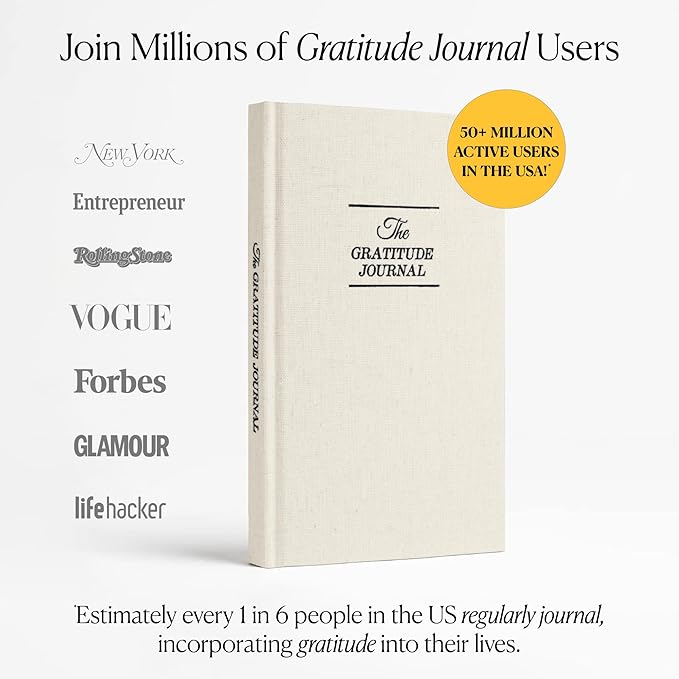 The Original Gratitude Journal 2026 - 5 Minute Gratitude Practice with Inspiring Quotes and Mindful Prompts for Affirmation, Reflection & Wellness - Daily Happiness Journal for Women & Men by Thankful Path