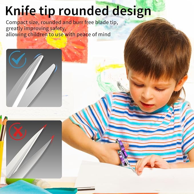 Stainless Steel Mini Folding Scissors - 2 Piece Portable Travel Scissors for Home, Office, Outdoor, Craft Use