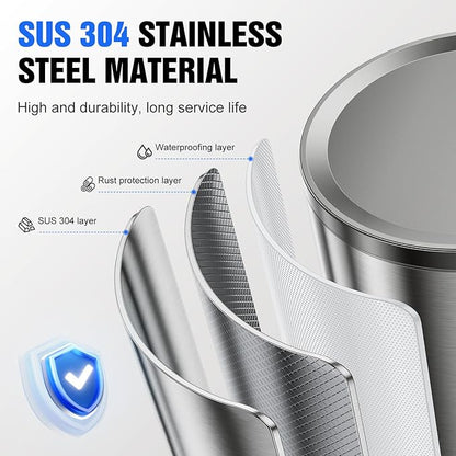 Automatic Soap Dispenser Touchless, Stainless Steel 11.5 oz 3 Levels Adjustable Hand Soap Dispenser with Rechargeable Sensor Pump for Kitchen & Bathroom Liquid Soap
