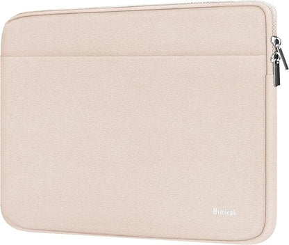 Laptop Sleeve 15.6 inch, Shockproof Protective Notebook Case with Accessory Pocket, Briefcase Carrying Laptop Bag for 15.6" HP, ASUS, Dell, Lenovo, Acer - Light Pink
