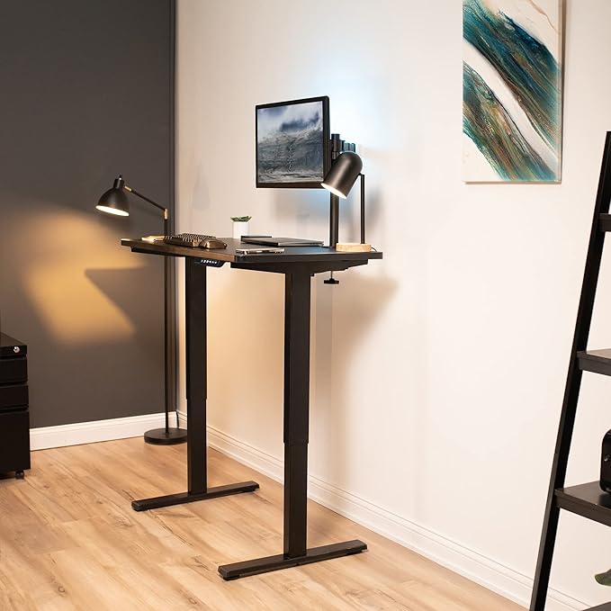 VIVO Electric 43 x 24 in Standing Desk, Memory Height Adjustment, 1B Series, White Top, White Frame, DESK-1W4W