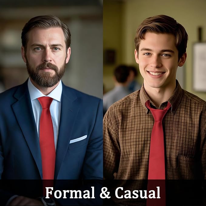 Solid Color Ties for Men 3.15" Mens Tie Classic Formal Neck Ties Mens Neckties for Men Business Wedding Casual