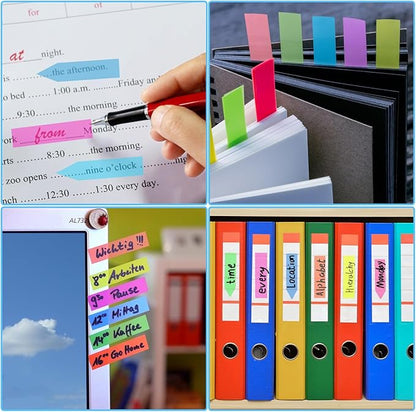 1200 Pieces Sticky Tabs,6 Sets Annotation Tabs,Transparent Sticky Notes,Book Tabs,Arrow Index Tabs,Page Markers,Study Supplies,Book Mark,Small Sticky Notes,for Note Classification,Books,School,Office