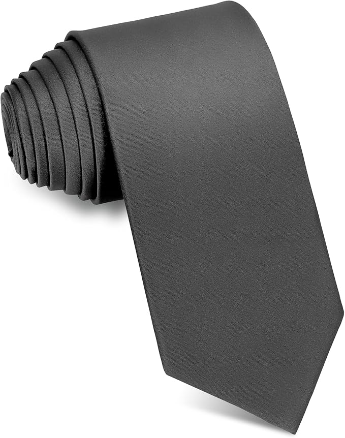 Men's Ties Solid Pure Color 3.15" (8CM) Necktie Plain Formal Business Wedding Black Ties For Men