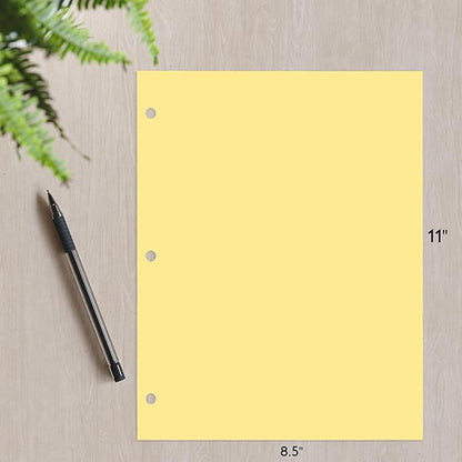 Copy And Printing Color Paper, 20 Lb. 3 Hole Punch 500 Sheets Per Ream. (Buff)