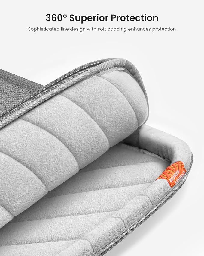 tomtoc 360 Protective Laptop Carrying Case Compatible with 14-inch MacBook Pro M5/M4/M3/M2/M1 Pro/Max 2025-2021, 12.9-13 Inch iPad Pro/Air, Water-Resistant MacBook Accessory Bag Sleeve