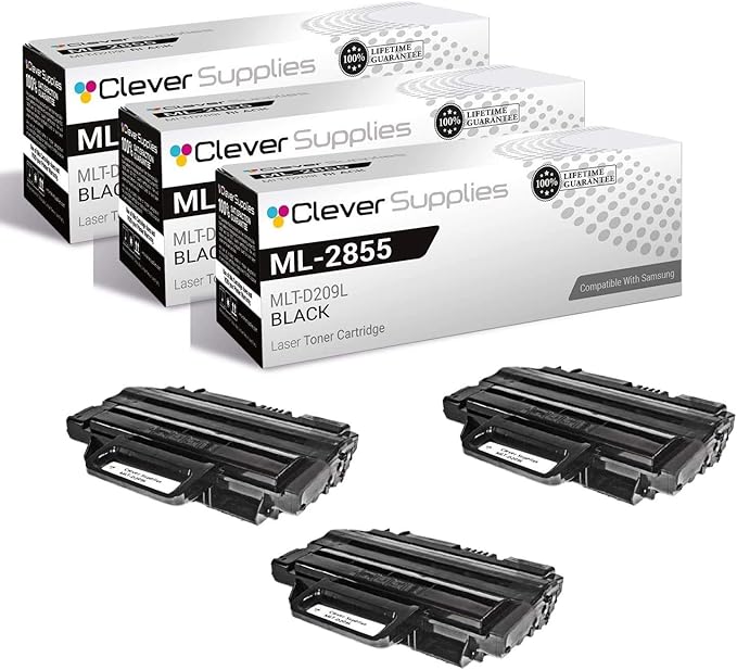 CS Replacement Toner Cartridge Compatible with Samsung ML-2855 MLT-D209L Black ML-2855 ML-2855ND SCX-4824 SCX-4824FN SCX-4826 SCX-4826FN SCX-4828 SCX-4828FN 3 Pack