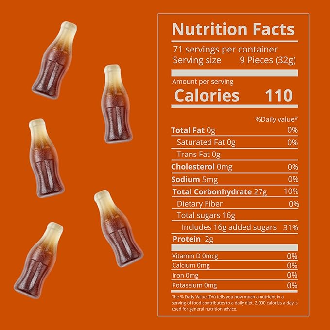 Kervan Candy Bebeto Cola Bottles - Soft & Sweet Gummy Candy Bulk for Kids, Gift Snacks and Parties - Kervan Cola Bottle Gummies Big Party Size Bag (5 lbs)