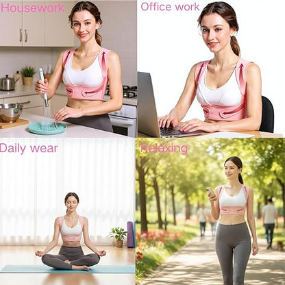 Back Brace Posture Corrector for Women - Adjustable Upper Posture Support Bras for Neck Shoulder Back Straightener - Comfortable Posture Corrector Invisilite Hunchback Slouching Under Clothes (Small)