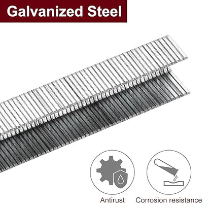 uxcell 22 Gauge Narrow Crown Staples 3/8" x5/16, 5000Pcs Galvanized Steel for Pneumatic, Electric Stapler, White