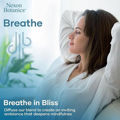 Breathe Essential Oil Blend 30 ml - Breath Sinus Relief with Menthol Oils - for Humidifiers, Diffusers, and Aromatherapy - Nexon Botanics (Pack of 2)
