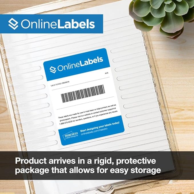4 x 4 Square Label - Pack of 2,000 Labels, 500 Sheets - Inkjet/Laser Printer - Online Labels