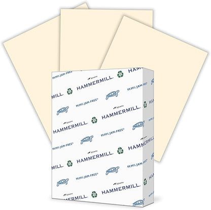 Hammermill Colored Paper, 20 lb Ivory Printer Paper, 8.5 x 11-1 Ream (500 Sheets) - Made in the USA, Pastel Paper, 103176R