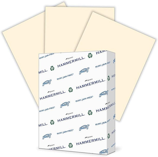 Hammermill Colored Paper, 20 lb Ivory Printer Paper, 8.5 x 11-1 Ream (500 Sheets) - Made in the USA, Pastel Paper, 103176R