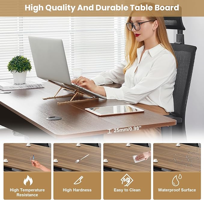 Folding Conference Table for 8People,Foldable Conference Room Tables Mobile Training Table with Wheels,Large Rectangular Meeting Seminar Table with Metal Leg,Modern Business Tables for Office (6, 71")