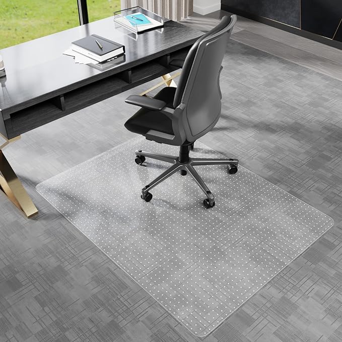 Office Chair Mat for Carpet, 45" x 53" Low Pile Carpet Protector Mat for Office Chair, Under Desk Office Mats for Rolling Chairs, Easy Glide, Rectangle