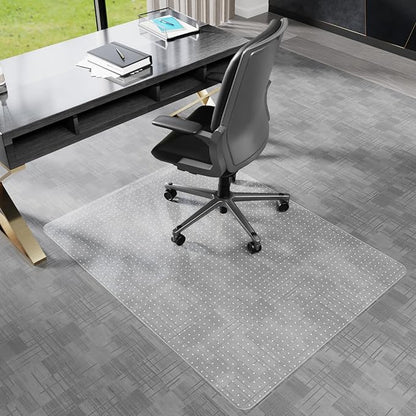 Office Chair Mat for Carpet, 45" x 53" Low Pile Carpet Protector Mat for Office Chair, Under Desk Office Mats for Rolling Chairs, Easy Glide, Rectangle