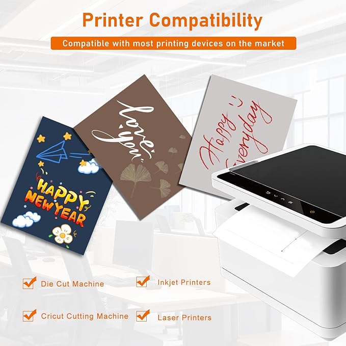 40 Sheets Navy Blue Cardstock 8.5 x 11 Copy Paper, 200gsm/75lb Heavyweight Paper Card Stock for Christmas DIY Making Cards, Wedding Invitations, Crafting, Memus, Greeting Cards