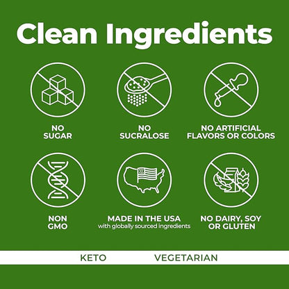 Pureboost Superfoods Clean Energy Booster, Energy Drink Mix Powder with 7 Organic Green Superfoods; Spirulina, Kale, Broccoli and Vitamins, Green Apple, Pineapple, Mango (Green Mojo, 30 Count)