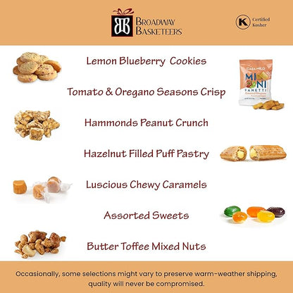 Broadway Basketeers Condolences Gourmet Gift Basket, Kosher Sympathy Food Gift Baskets for Delivery, Perfect Care Package Box or Assorted Snack Gifts for Bereavement, Loss, Funeral, or Shiva
