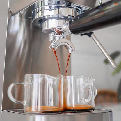 wirsh Espresso Machine, 20 Bar Semi-Automatic Espresso Maker with Pressure Gauge, Steam Wand, Stainless Steel Expresso Coffee Machine for Espresso/Latte/Cappuccino, Touch Screen,Home Barista Plus
