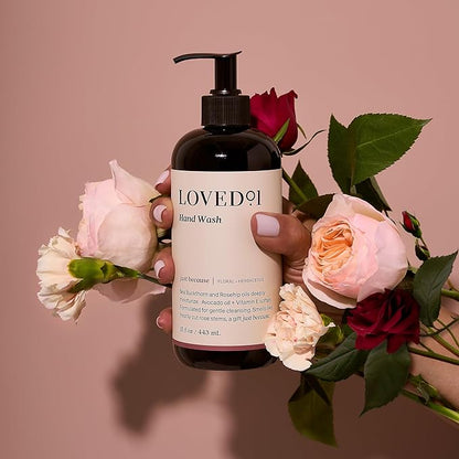 Loved01 Hand Wash, Just Because Liquid Hand Soap, Gentle & Hydrating, Cruelty-Free, Formulated with Nourishing Oils & Soft Floral Scent, 2-Pack (15 oz each)