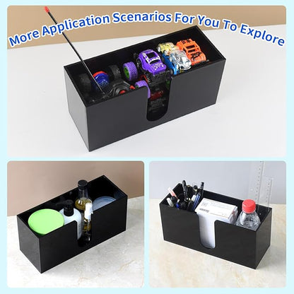 Paper Towel Holder for Countertop,Black Acrylic Napkin Dispenser-Multifold/C-Fold/Z-Fold Trifold Paper Towel Dispenser for Bathroom Kitchen Restaurant Toilet - Durable 5mm Thick(2)