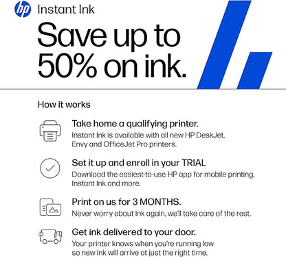 HP OfficeJet Pro 8125e Wireless All-in-One Color Inkjet Printer, Print, scan, Copy, ADF, Duplex Printing Best-for-Home Office, 3 Month Instant Ink Trial Included, AI-Enabled (405T6A)