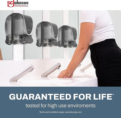 SC Johnson Professional Clear FOAM Dispenser and Refill Starter Kit, Wall Mount Soap Dispenser for Hand Soap, 1 Refresh Clear FOAM Hand Wash, 1 Liter Cartridge, 33.8 fl. oz., for Professional Use Only