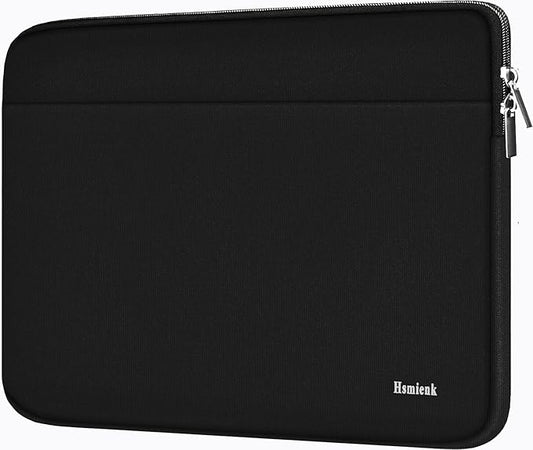 Laptop Case Sleeve 15.6 inch, Shockproof Protective Notebook Case with Accessory Pocket, Briefcase Carrying Laptop Cover for 15.6" HP, ASUS, Dell, Lenovo, Acer, Black