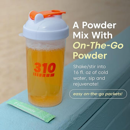 310 Nutrition Lemonade Sugar-Free Water Flavoring Packets - Powdered Drink Mixes & Flavorings with Alkalizing Minerals - Water Enhancer Packets for Energy & Instant Hydration - Ginger 30 Singles