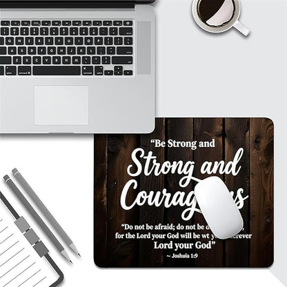 Square Mouse Pad The Bible, Personalized Premium-Textured Custom Mouse Mat Design, Washable Mousepad Cloth, Non-Slip Rubber Base Computer Mouse Pads for Wireless Mouse