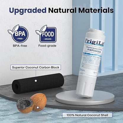 UKF8001 Replacement for EveryDrop Filter 4, Everydrop EDR4RXD1, Maytag UKF8001AXX-200, UKF8001P, Whirlpool 4396395, 469006, FMM-2 MPF15090 WF-UKF8001, SGF-M9 Refrigerator Water Filter, 2PACK