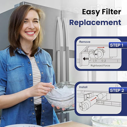W10295370A Refrigerator Water Filter Compatible with EDR1RXD1, Everydrop® Filter 1, EDR1RXD1B, WHR1RXD1, KAD1RXD1, 46-9081, 46-9930, P5WB2L, P8RFWB2L, 1Pack