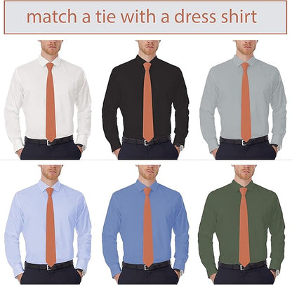 Men's Oxford Matt Neckties Solid Color for Adults Tuxedo Classic Design, by Bow Tie Hosue