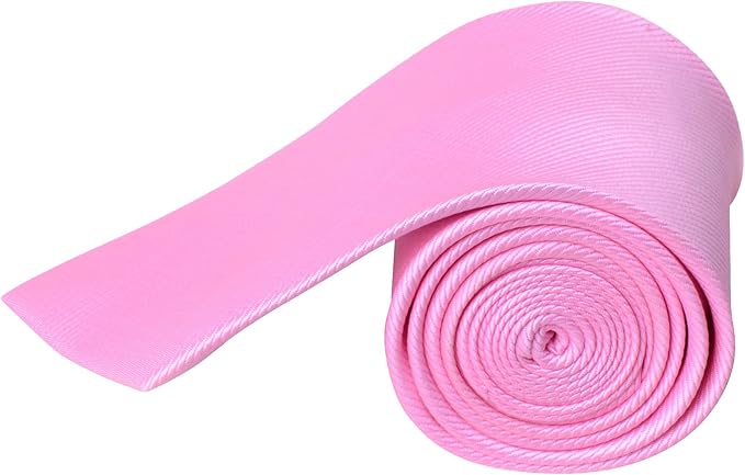 QBSM Mens Solid Polyester Textile Neckties Pure Color Neck Ties