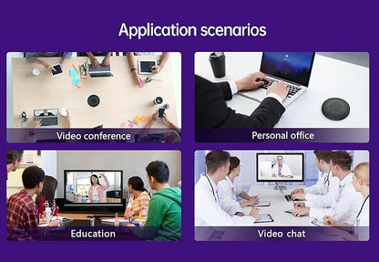 BluePod Conference Speakerphone, Bluetooth and USB Conference Microphone & Speaker, VoiceLoc and VoiceCap Function with 6 Omnidirectional Microphones, for Meeting Room or Home Office