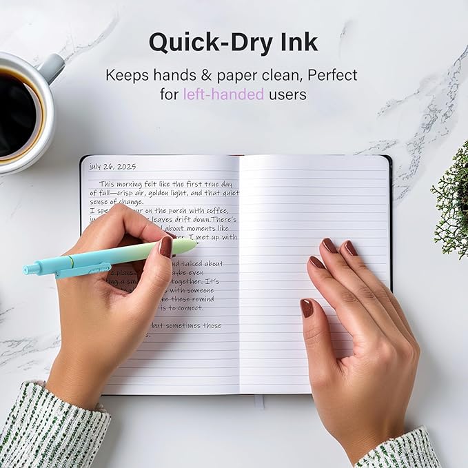 inkipen- 16 Pack Pens, Gel pens Black Ink, Fine Point(0.5mm),Quick-Drying Smooth Writing,School and Office Supplies （colorful）