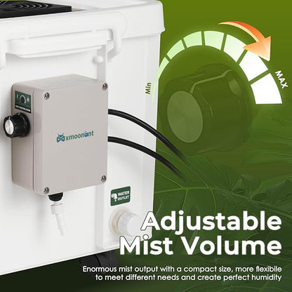 Mxmoonant 20kg/H Ultrasonic Mist Maker DIY Humidifier Kit, Adjustable Mist Volume | Automatic Water Filling | Humidity Controller Cool Mist Humidifier for Mushroom Growing, Greenhouses 110V