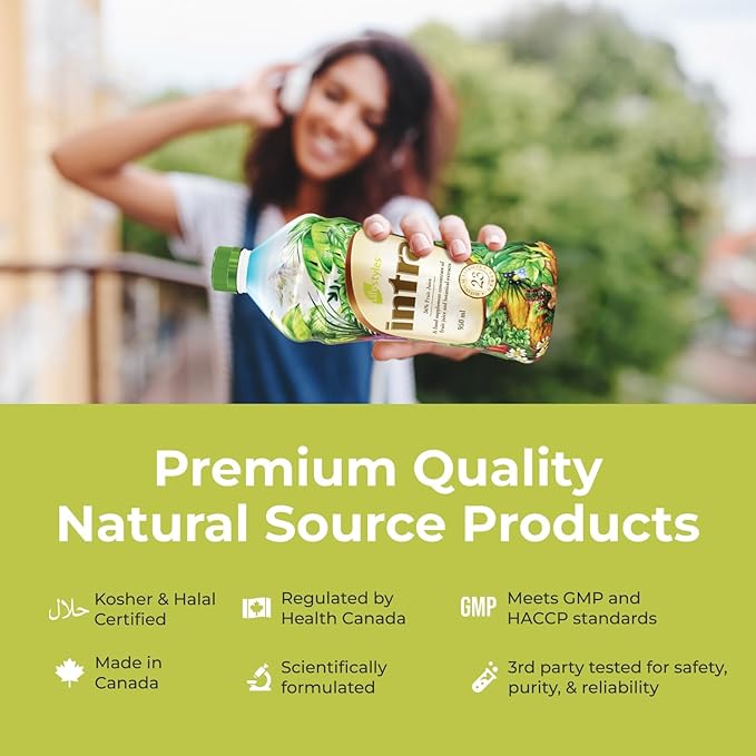 Lifestyles Intra Herbal Juice Drink – Botanical Beverage for Immune Support, Detox, Digestive & Cardiovascular Health – 23 Botanical Extracts – Made in Canada Trio Pack (950 mL /32 fl oz each)