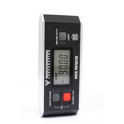 Digital Inclinometer, 360° Protractor Angle Finder Level, Magnetic V-Groove Base Protractor with Large Backlit LCD Display, High-Precision Meter Tool for Machining, Woodworking & Construction