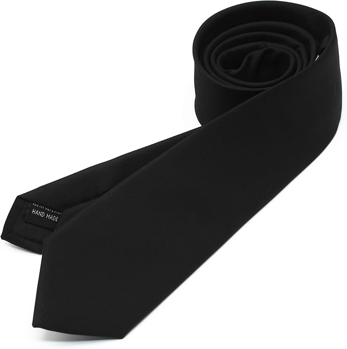 Skinny Solid Ties for Men, 2.5 inch Slim Plain Neckties 4-Pack