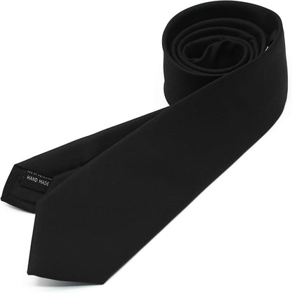 Skinny Solid Ties for Men, 2.5 inch Slim Plain Neckties 4-Pack