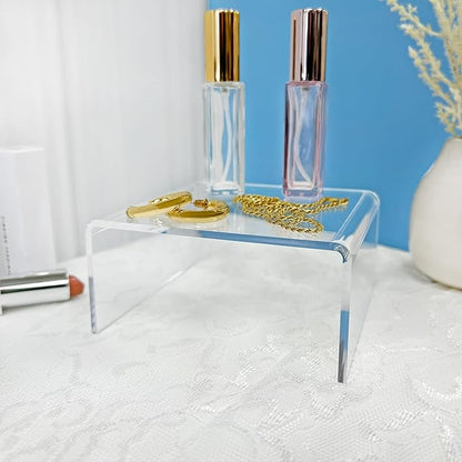 Plymor Clear Acrylic Short Square Display Riser, 2" H x 4" W x 4" D (1/8" thick) (6 Pack)