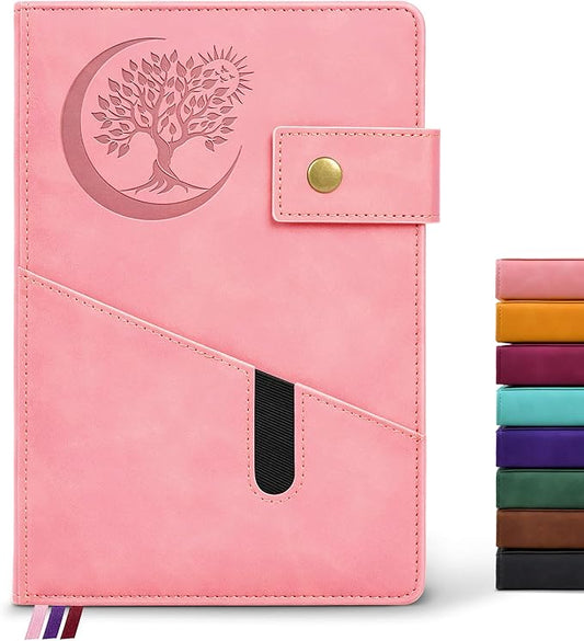 Lined Journal Notebook for Men, A5 Leather Journals for Writing Women, Hardcover Notebooks for Work,School,Note Taking,Travel,Business,Personal daily Diary,200 Page College Ruled (5.9" x 8.4")