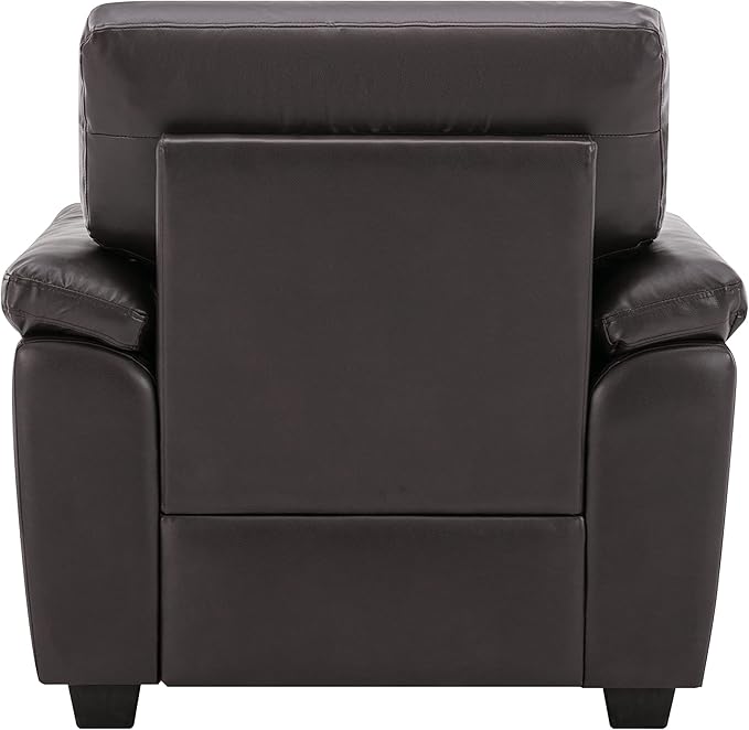 Morden Fort Faux Leather Accent Chair, Modern Luxury and Comfy Sofa Couches for Living Room, Apartment, Office, Reading Room, Bedroom