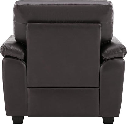 Morden Fort Faux Leather Accent Chair, Modern Luxury and Comfy Sofa Couches for Living Room, Apartment, Office, Reading Room, Bedroom