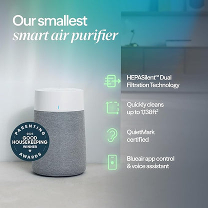 BLUEAIR Air Purifier for Small Room, Bedroom, Home, Cleans 926 sqft in one hour, HEPASilent Air Cleaner for Pets, Allergens, Virus, Dust, Mold, Smoke - Blue Pure 511i Max