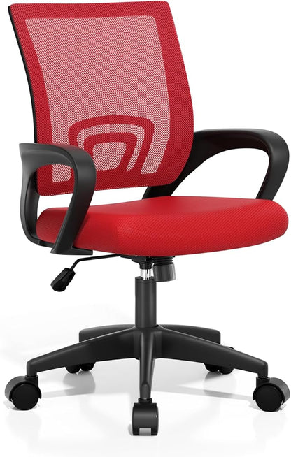 Athena Collection Office Chair - 330Lbs, 2 Packs Breathable Mesh Desk Chair Thickness Cushion with Lumbar Support & Armrest, Rolling Swivel Adjustable Tilt Lock for Home Office/Gaming, Bedroom Study